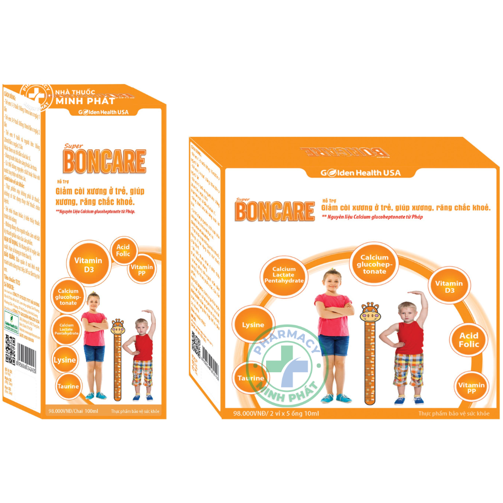 SUPER BONCARE - Hỗ trợ giảm còi xương, giúp xương chắc
